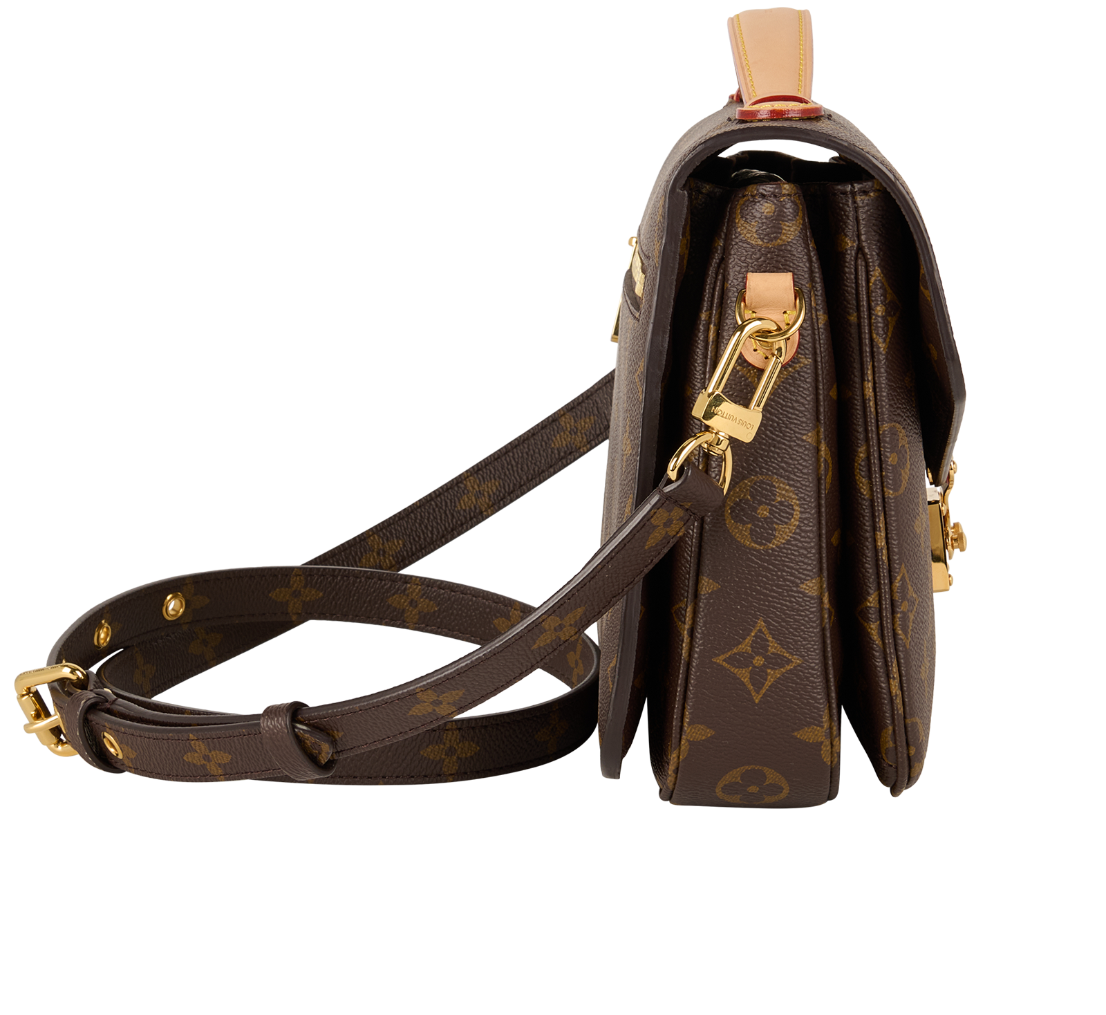 Pochette Metis, &pound;1,600, Handbags, Brown, Canvas, Side view